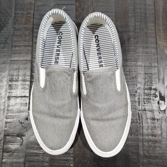 CONVERSE ALL STAR WOMENS' SLIP ON GRAY SHOES-SIZE 8-GREAT CONDITION! - Picture 5 of 8